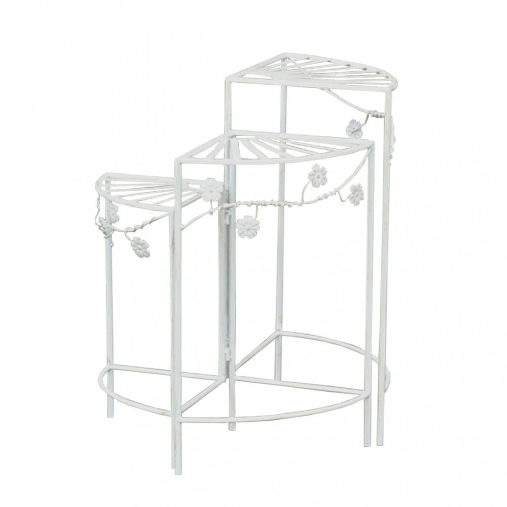 Etagère bianco antico in Metallo cm 46x32x57 - GEORGE