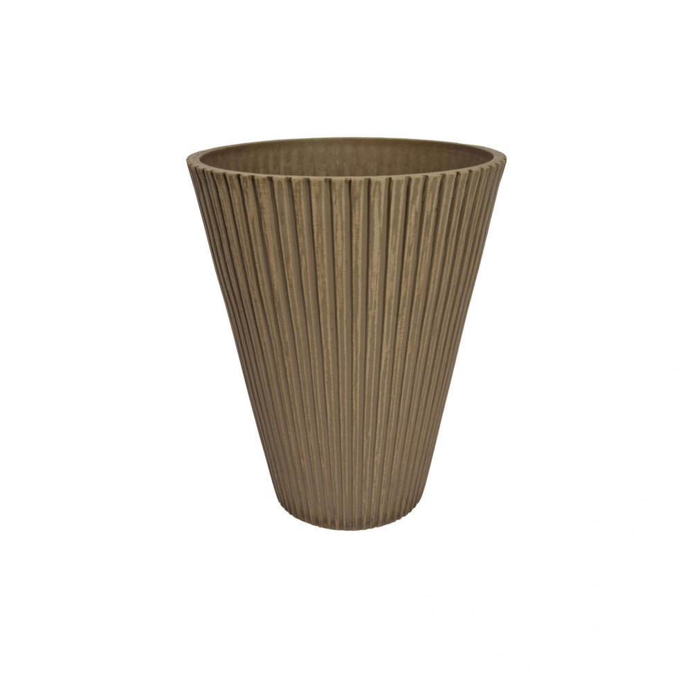 Image of Vaso grande in Fibra sintetica cm 39x39x46 - KENNY Colore: Taupe