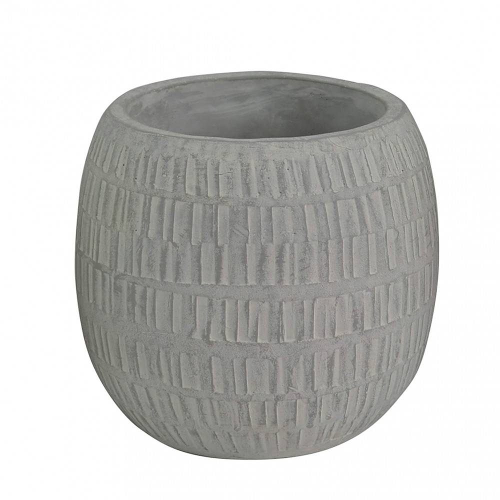 Image of Vaso in Fibra sintetica cm 16x16x15 - BUDDY Colore: Grigio