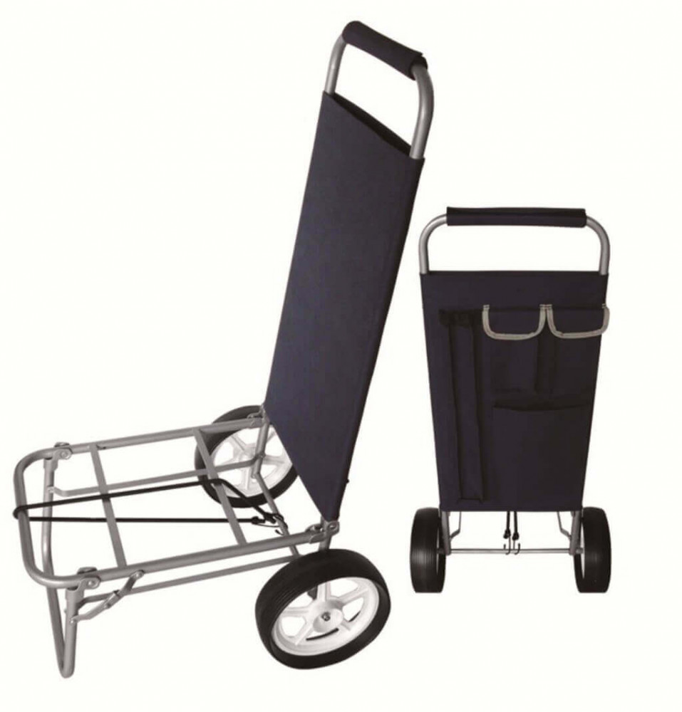 Carrello da spiaggia e campeggio Pieghevole in Acciaio,Oxford cm 62,5x52x103 - DORON