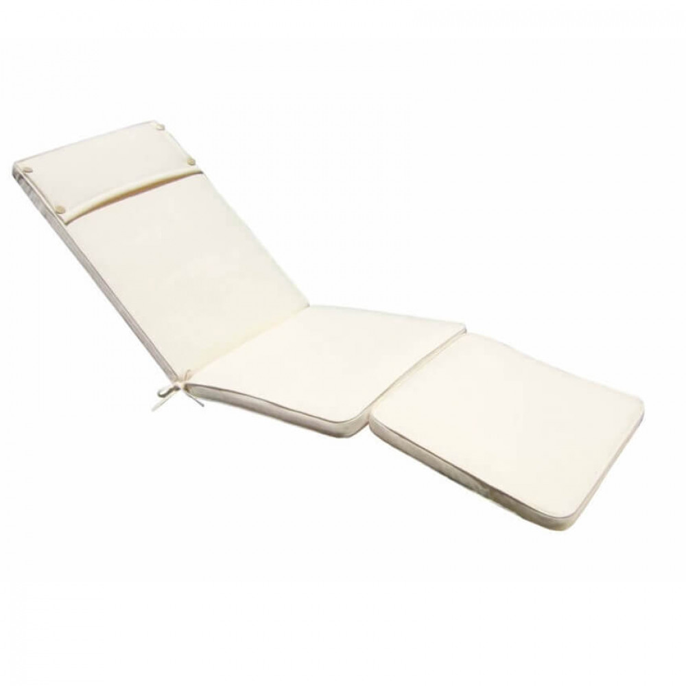 Cuscino Sdraio idrorepellente in Poliestere cm 173x47x4 - ADRIAN Colore: Ecrù