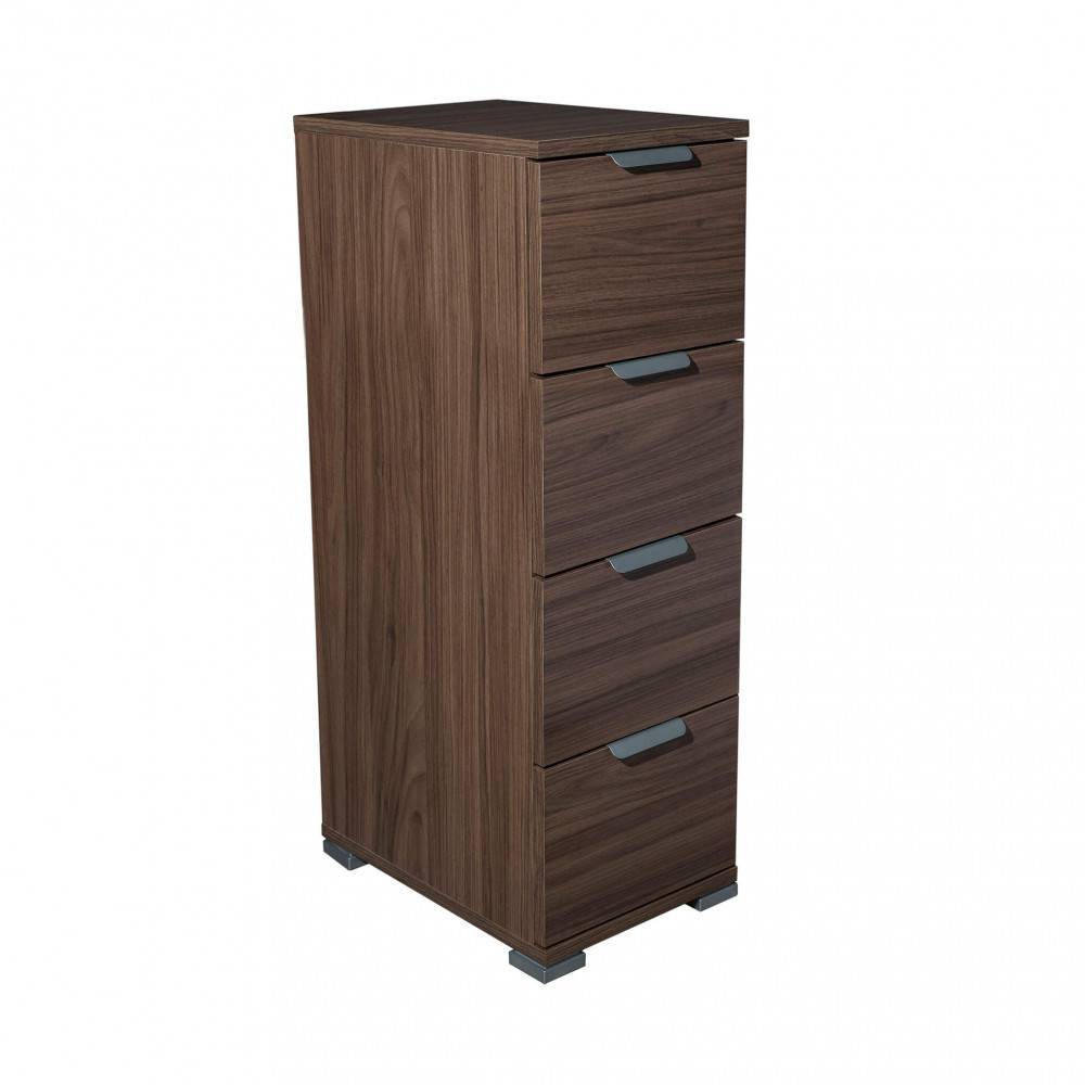 Cassettiera 4 cassetti in Truciolare cm 60x38x174 - KEN Colore: Marrone