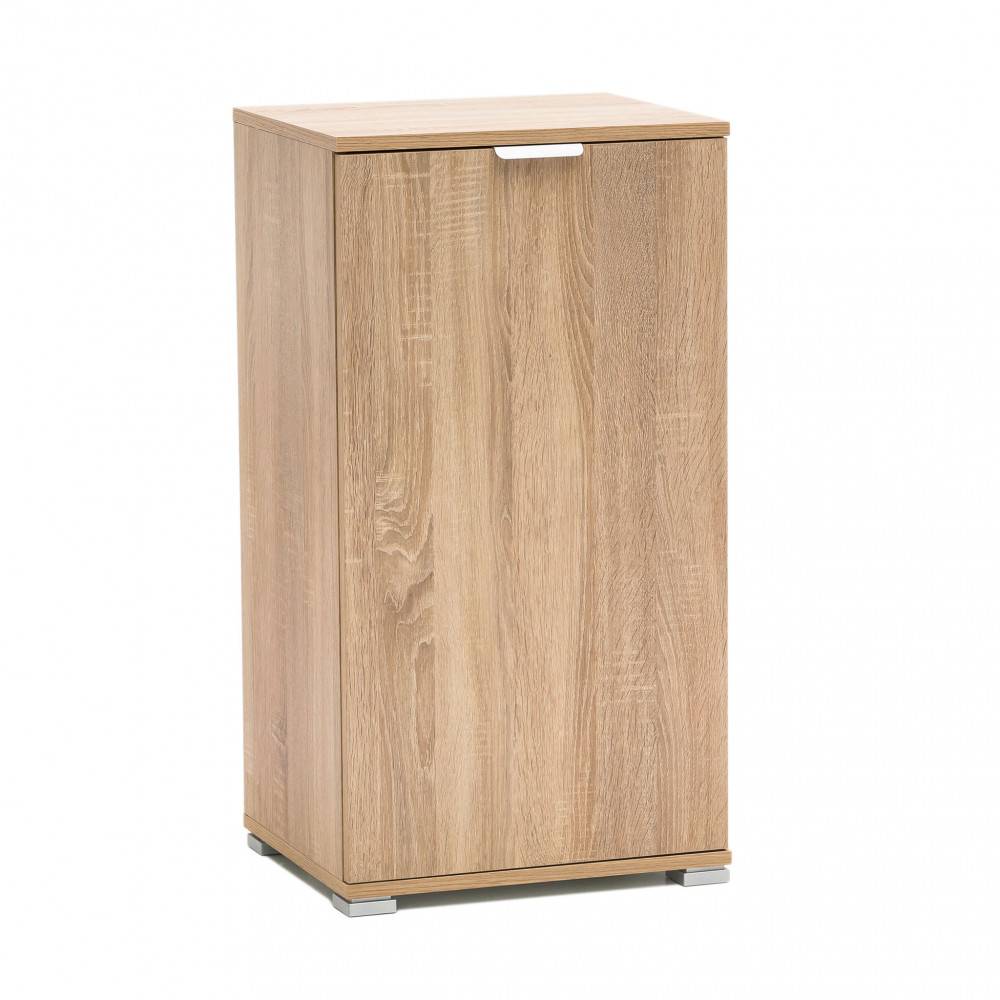 Armadietto da Bagno con un'anta in Truciolare cm 45x38x85 - LALO Colore: Marrone chiaro