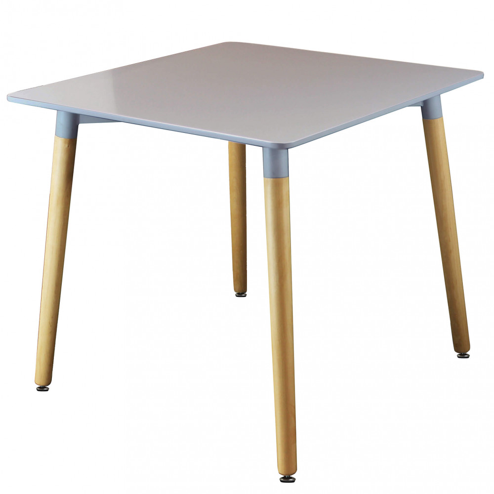 Tavolo da Pranzo in Plastica cm 80x80x75 - LYON Colore: Grigio chiaro