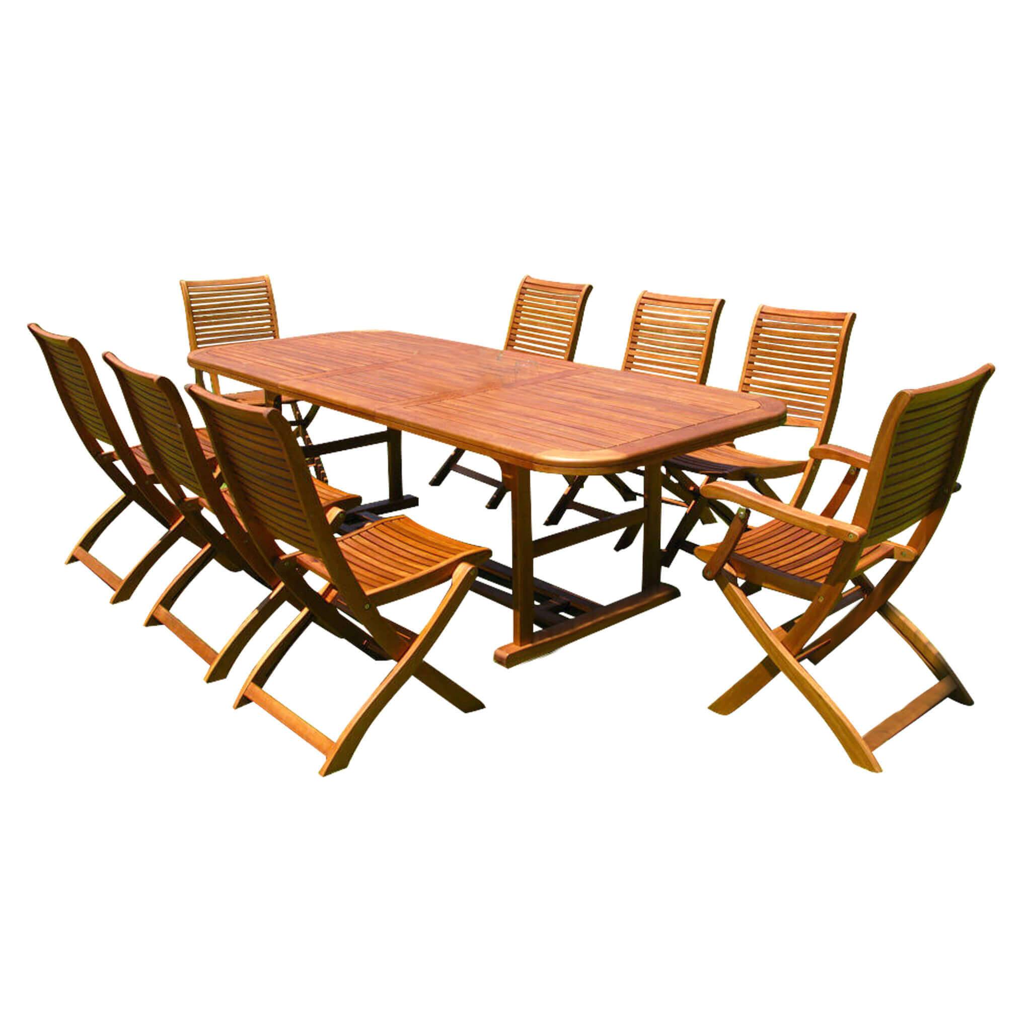 Russell - set tavolo da giardino con sedie allungabile 150/200x90 Colore: Marrone, Posti: € 8.00