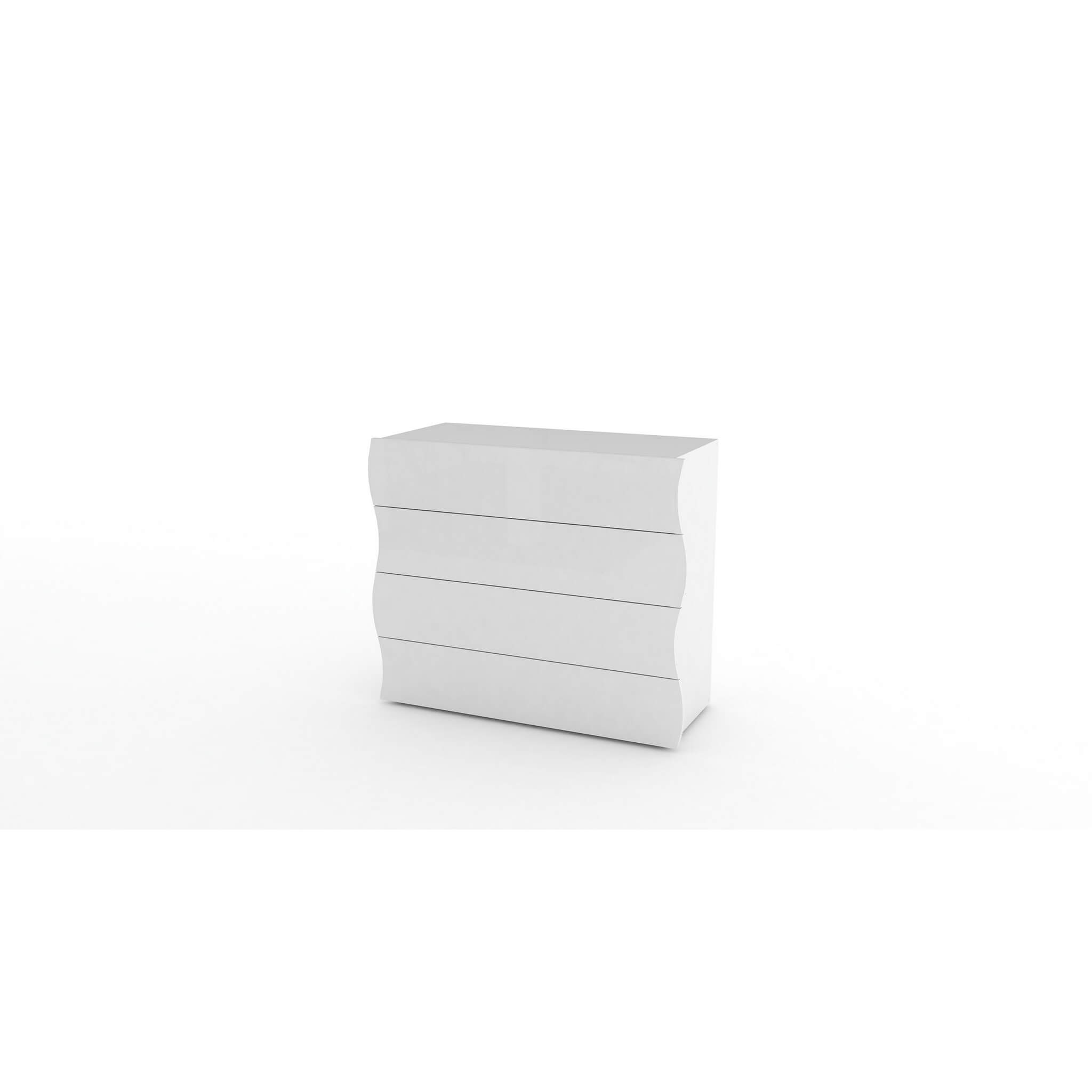 Image of Comò Moderno per Camera Da Letto Con 4 Cassetti 98x40x81,5cm - APOLLO cod009