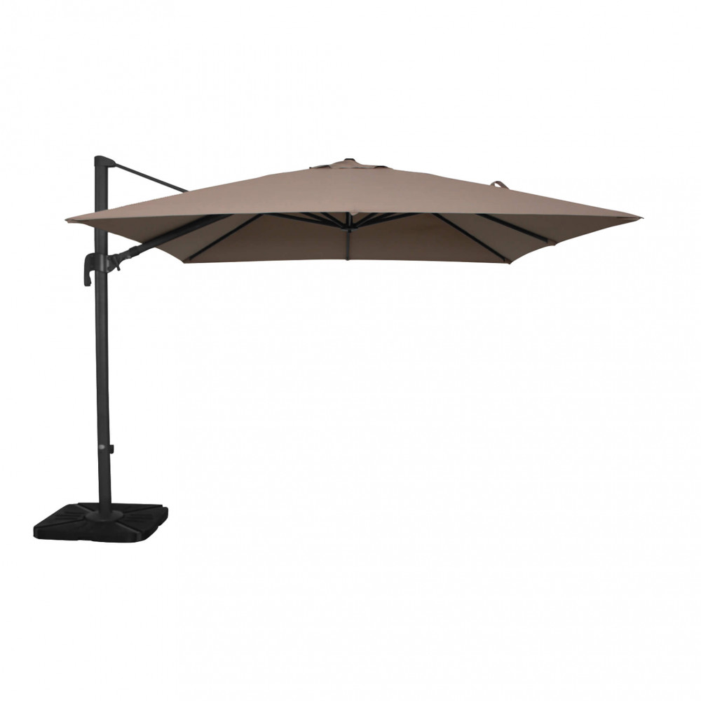 Ombrellone da Giardino decentrato 3x3 in alluminio - SAGGY Colore: Taupe