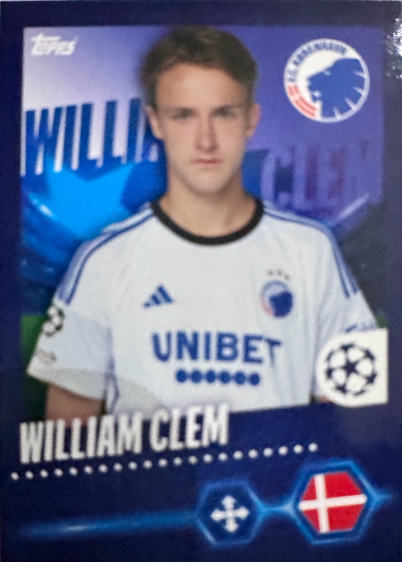 N.549  William Clem FC Copenhagen - Champions League 2023/24 Topps