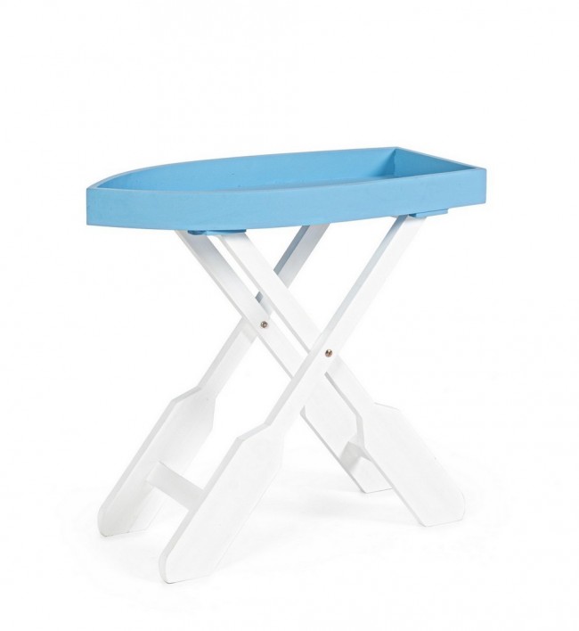 Tavolo Piegh Bianca Azzurro M - ELLIOT