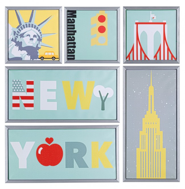 Image of Set6 New York 90X90 (2 Pezzi) - AIKO