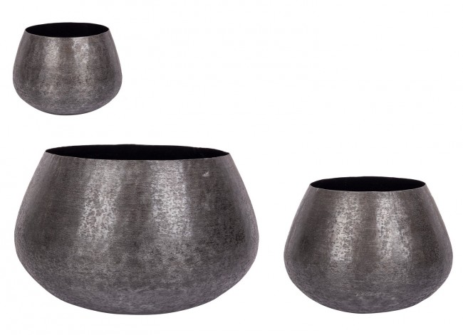 Set 3 Porta Vaso nera - ROMAN