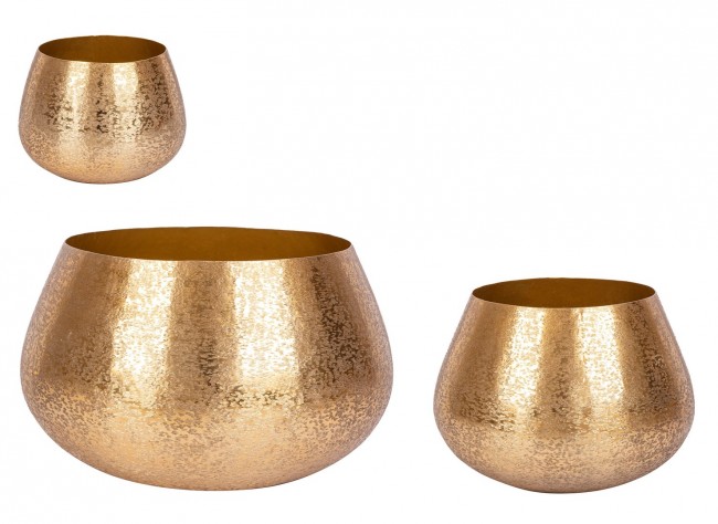 Set 3 Porta Vaso Oro - ROMAN