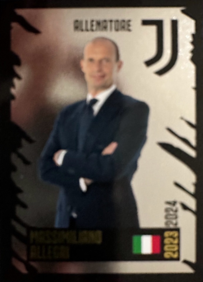 N.J1 Allegri Card - Juventus 2023/24 Euro Publishing