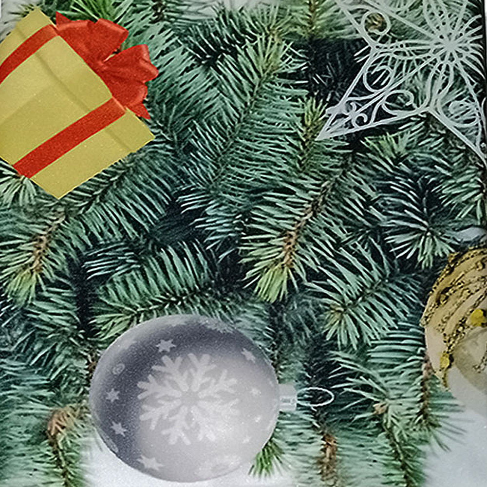 Tovaglia antimacchia natalizia per tavolo quadrato 140x180 da 6 posti decorazion