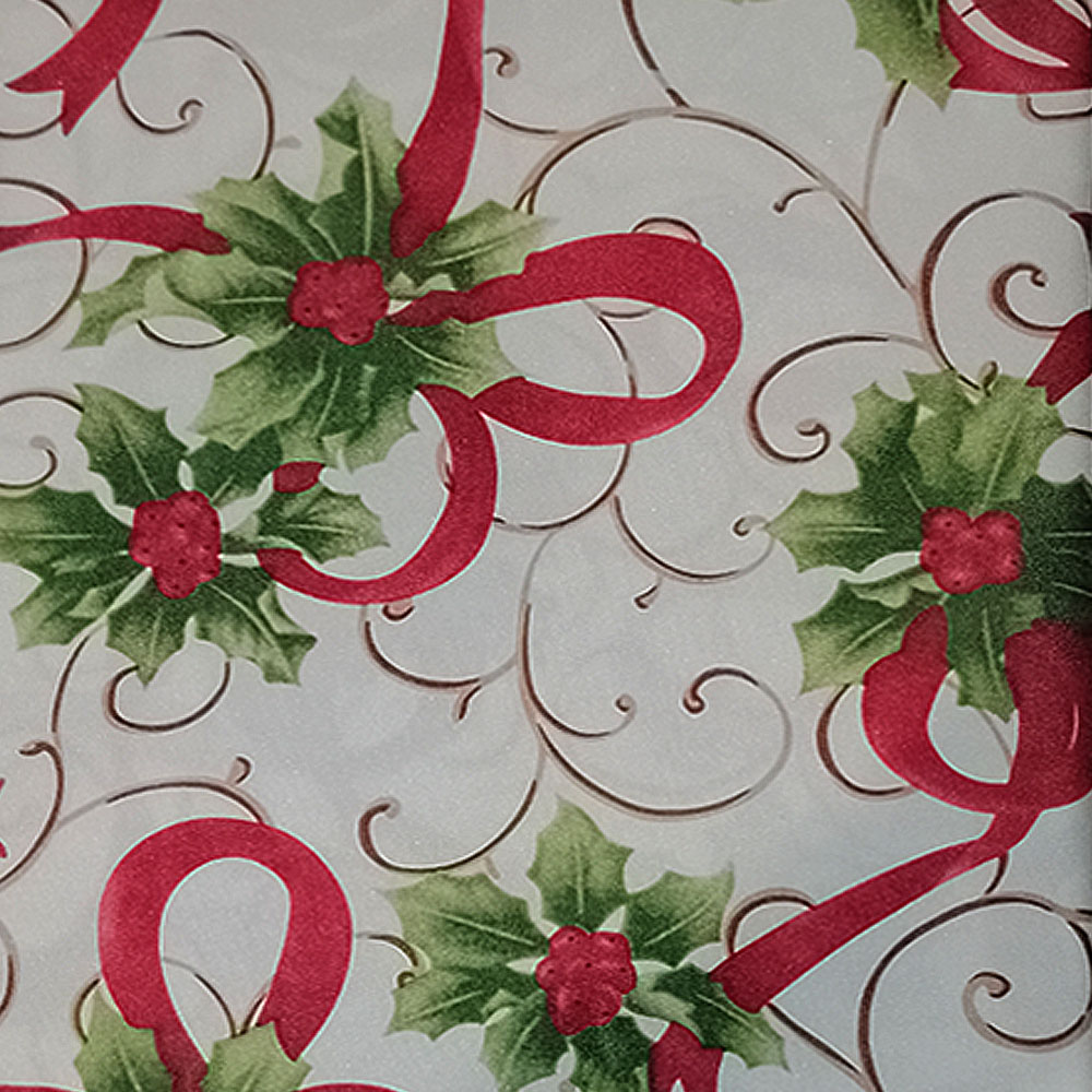 Tovaglia antimacchia natalizia per tavolo quadrato 140x180 da 6 posti decorazion