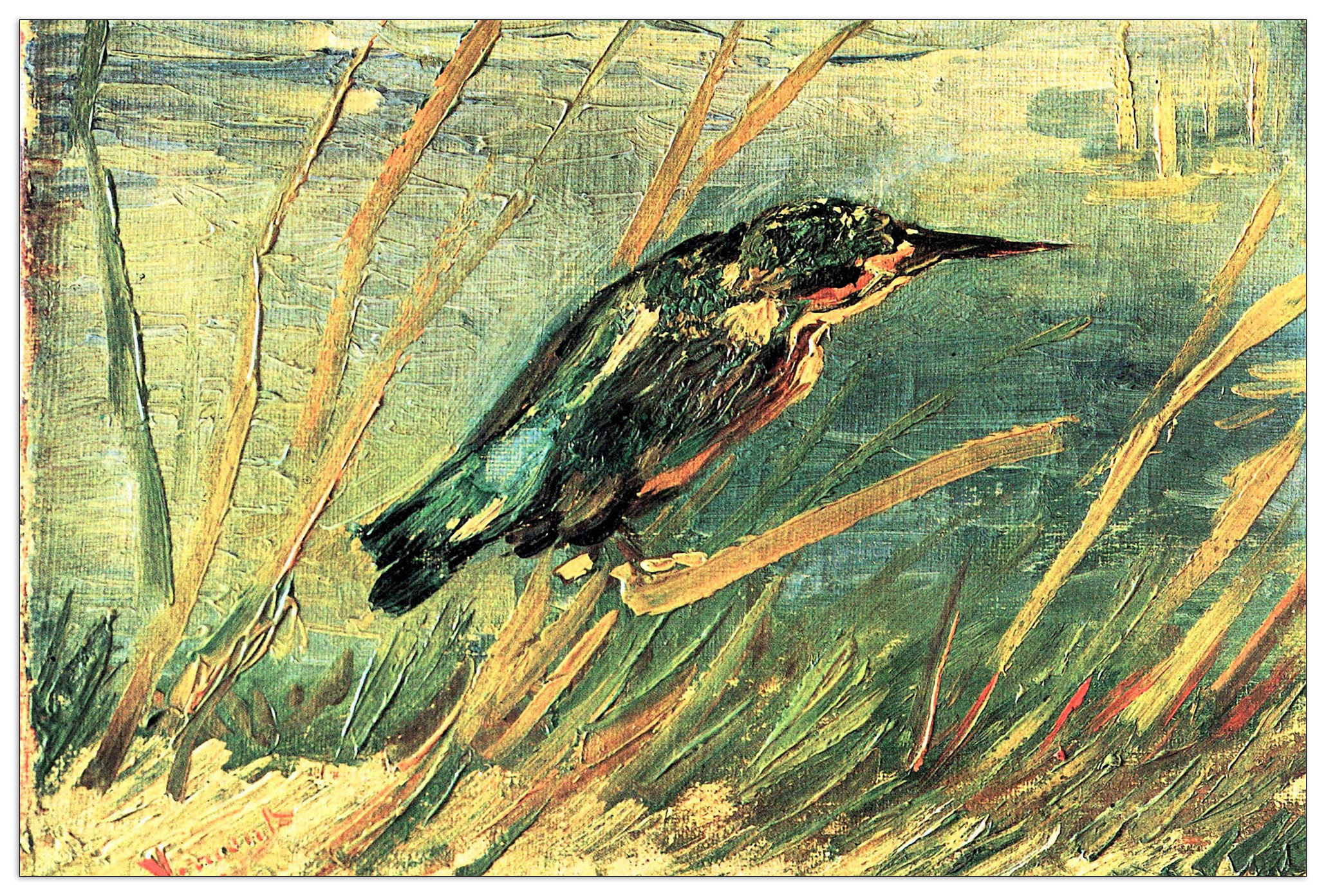 Pannello MDF-Kingfisher-Van Gogh Vincent Wallart - Stampa su Tavola - 135X 90 CM