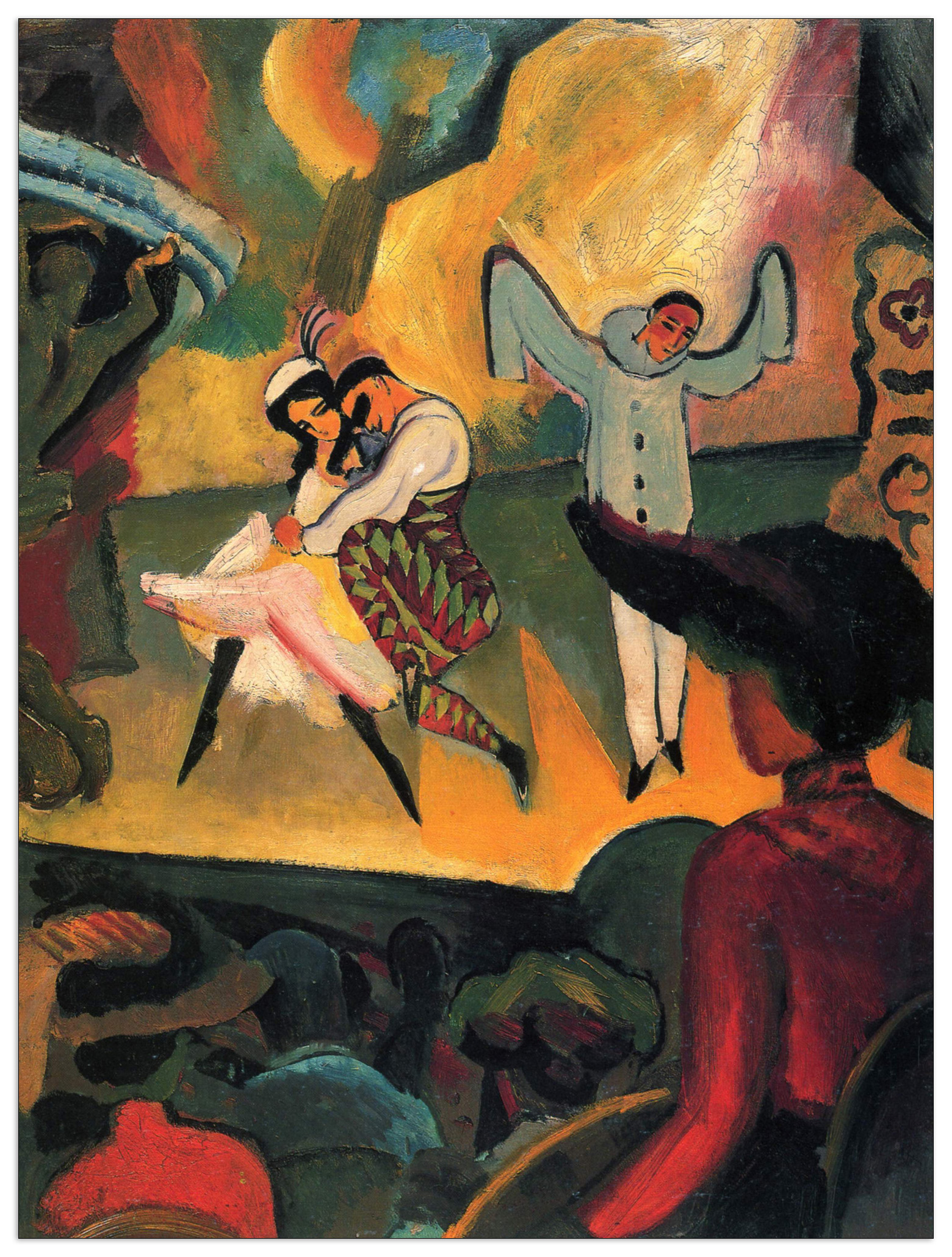 Pannello MDF-Russian ballet-Macke August Wallart - Stampa su Tavola - 90X 120 CM