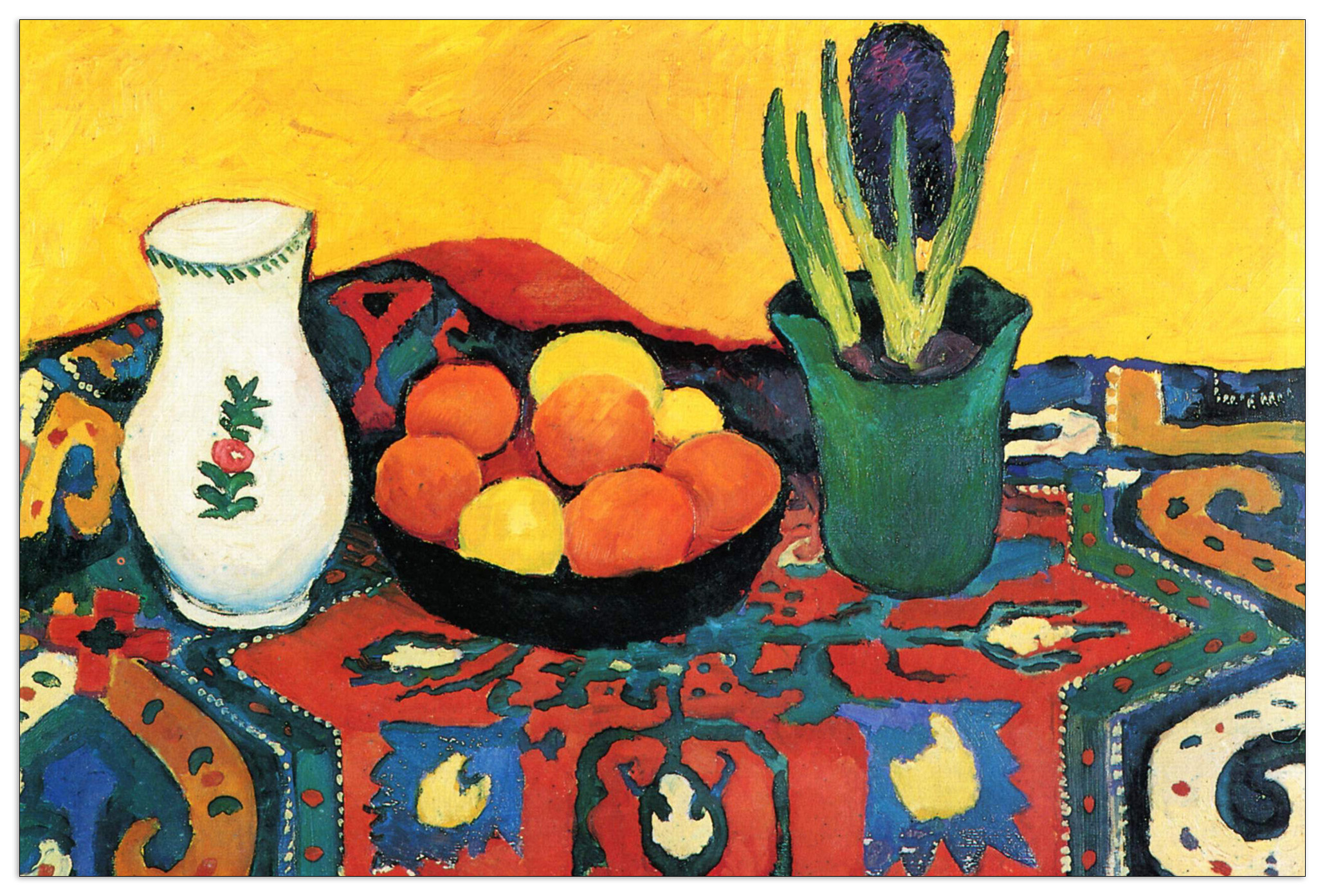 Pannello decorativo MDF - Still Life with Hyacinthe - Macke August 135X 90 CM