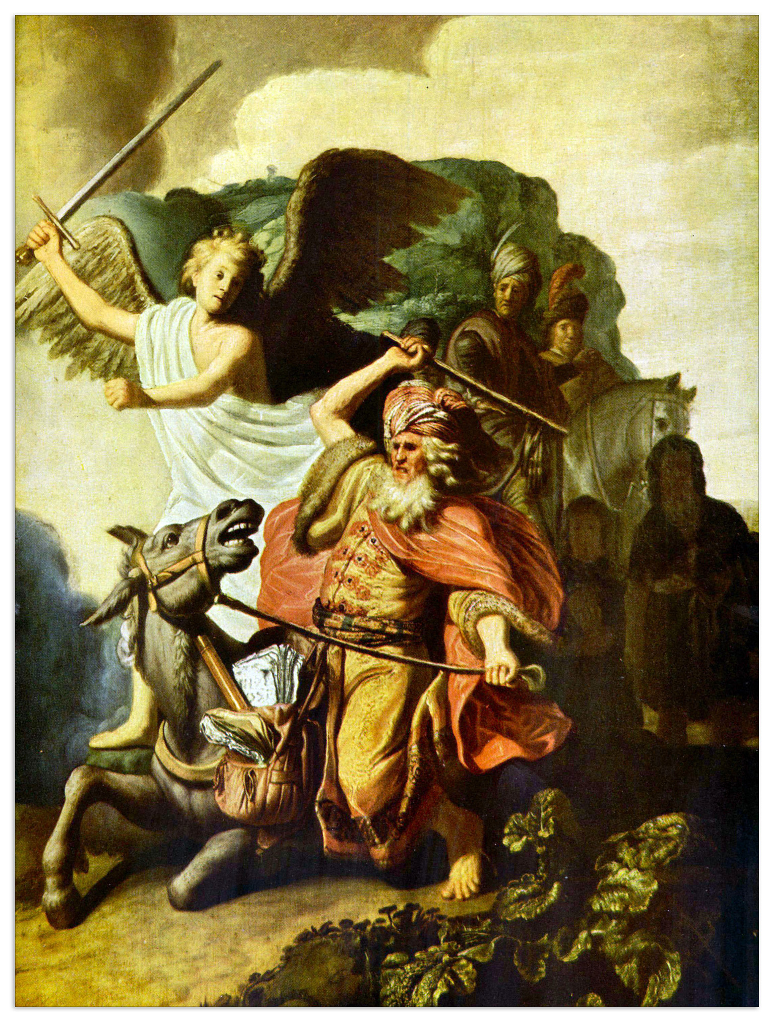 Pannello decorativo MDF - Prophet Balaam and the donkey - Rembrandt