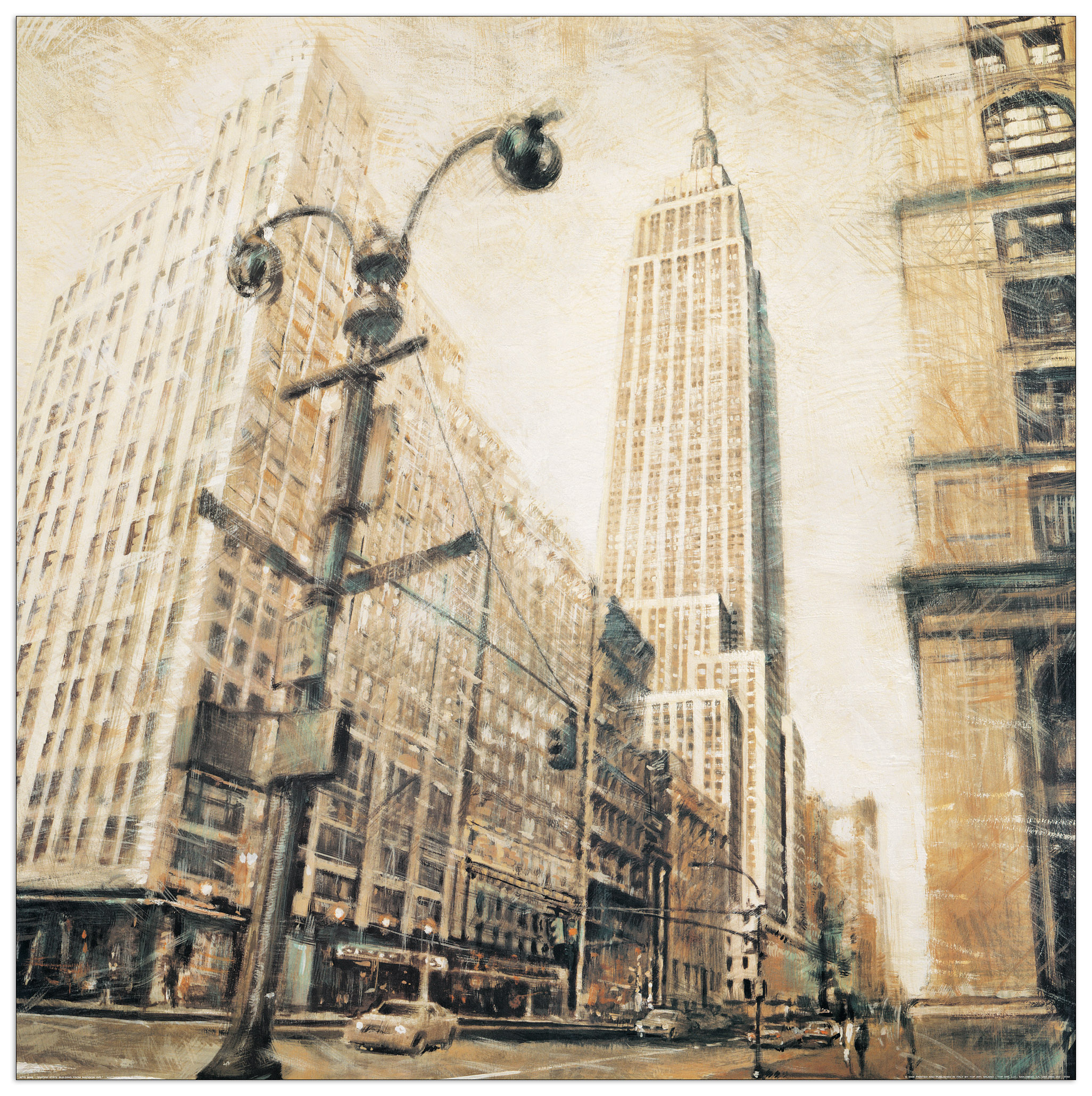 Pannello MDF - Empire State Building from Madison Avenue - DANIELS 90X 90 CM