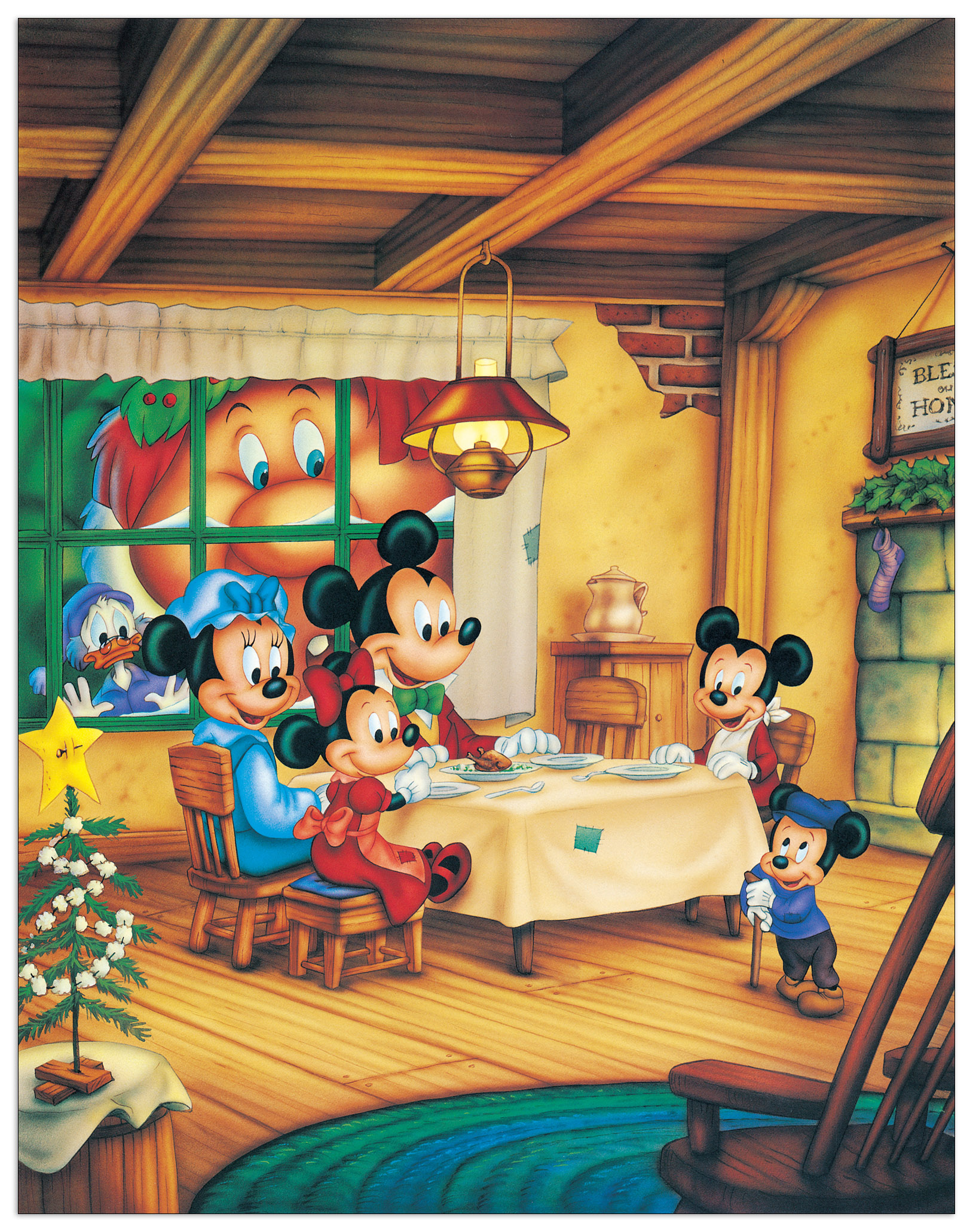 Pannello MDF-Mickey Christmas Carol-DISNEY Wallart - Stampa su Tavola -