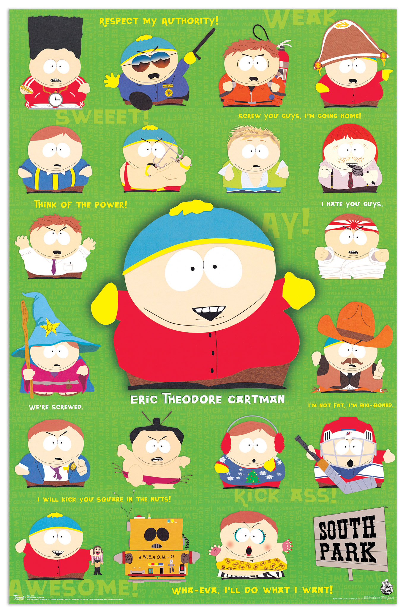 Pannello MDF - South Park - Wallart - Stampa  - Riproduzione Artistica 56X 86 CM