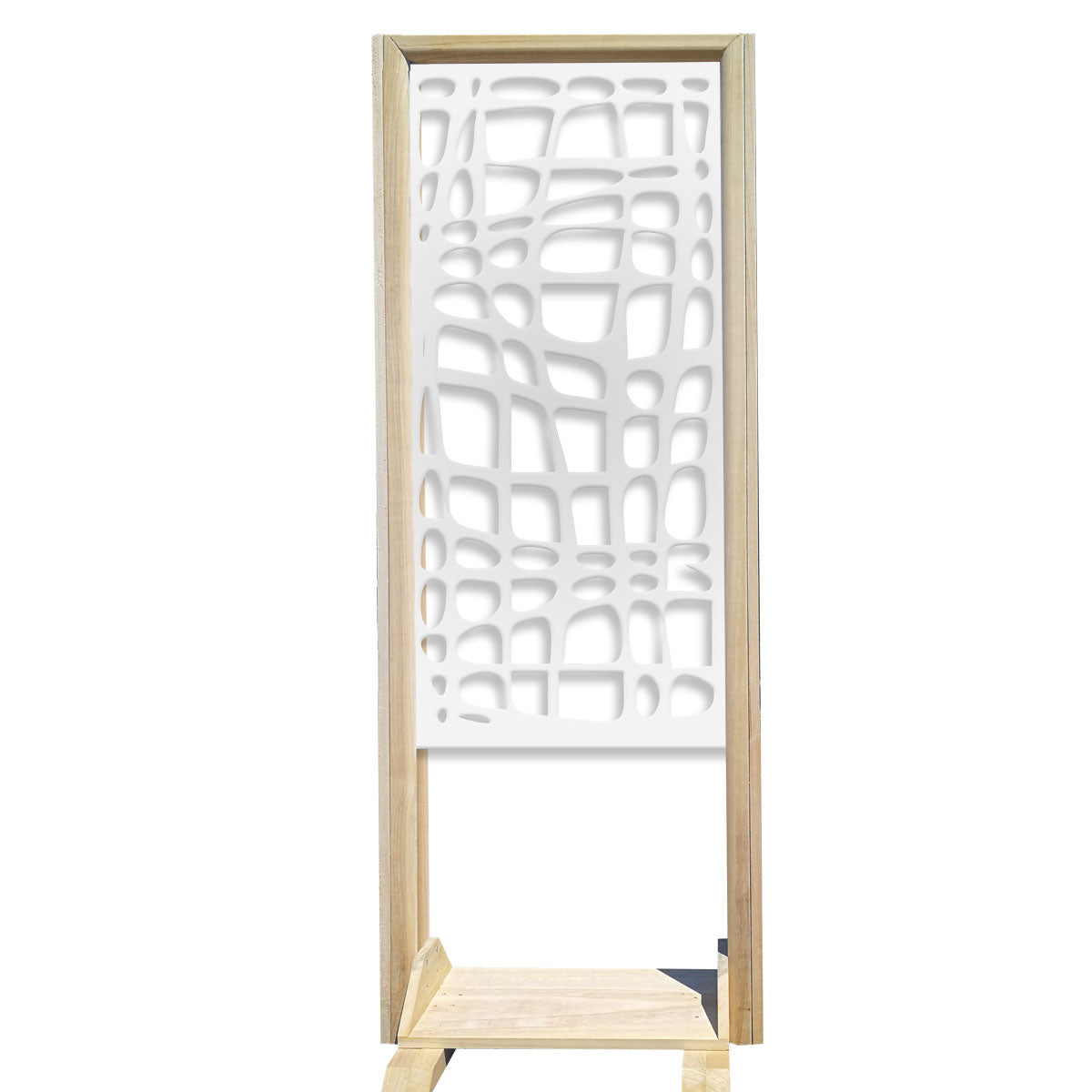 Image of ABSTRACT - Separè - Paravento modulabile - 70x190cm - in Legno e PVC Colore: bianco