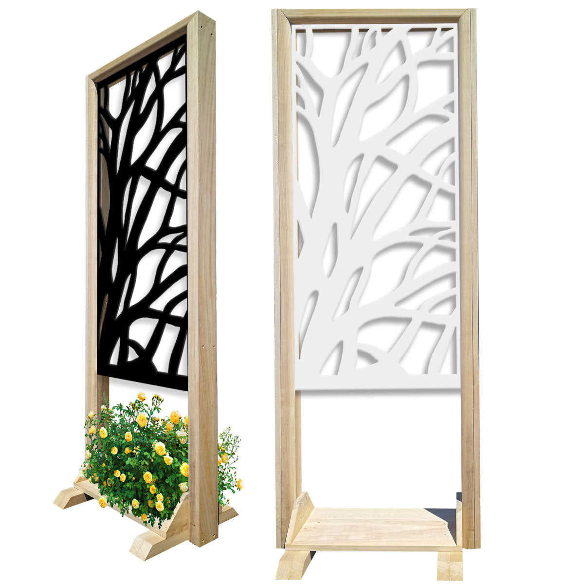 Image of ALBERI - Separè - Paravento modulabile - 70x190cm - in Legno e PVC Colore: bianco