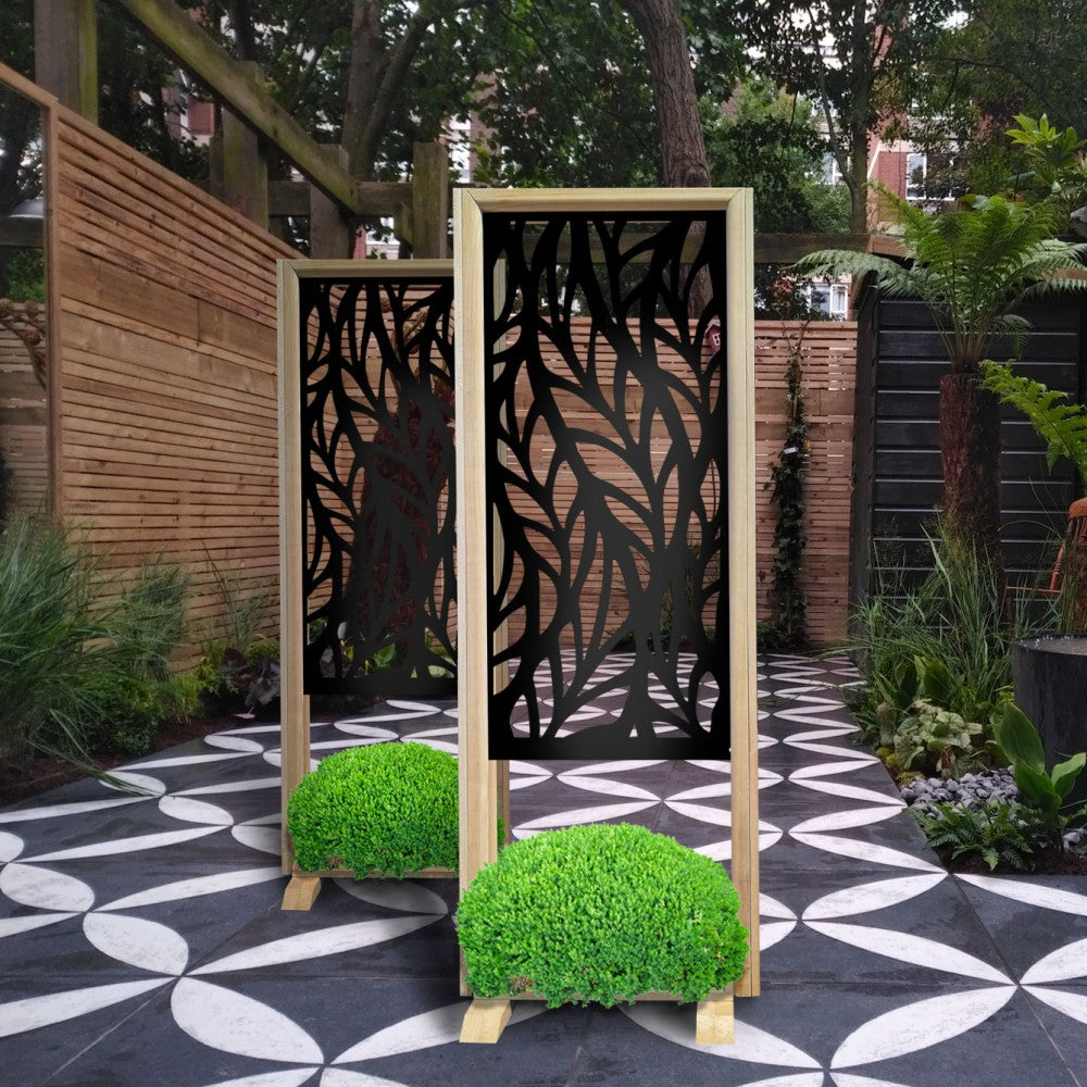Image of ALGA - Separè - Paravento modulabile - 70x190cm - in Legno e PVC Colore: nero