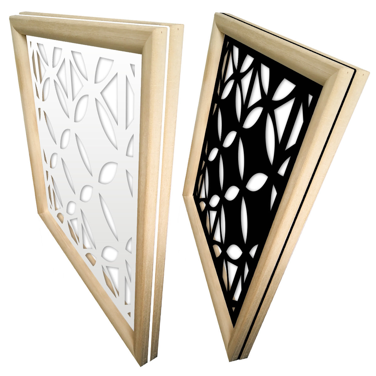 ALIEN - Moduli Decorativi in Legno e PVC Misura: 73x73 cm, Colore: nero