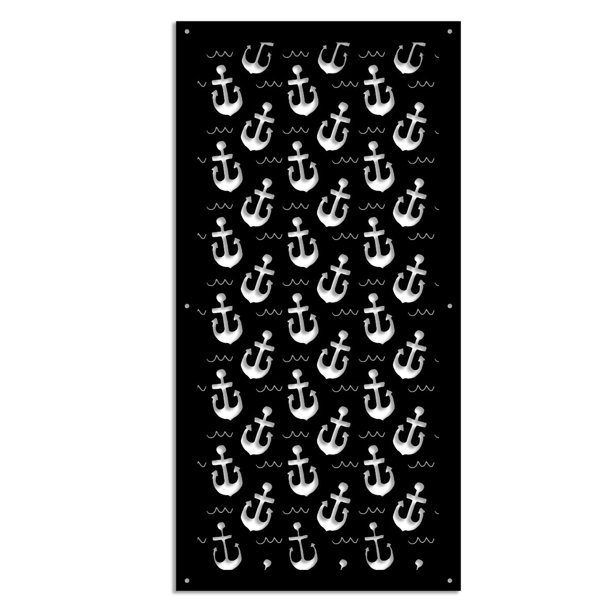 ANCHOR - Pannello in PVC traforato - Parasole Colore: nero, Misura: 47x94 cm