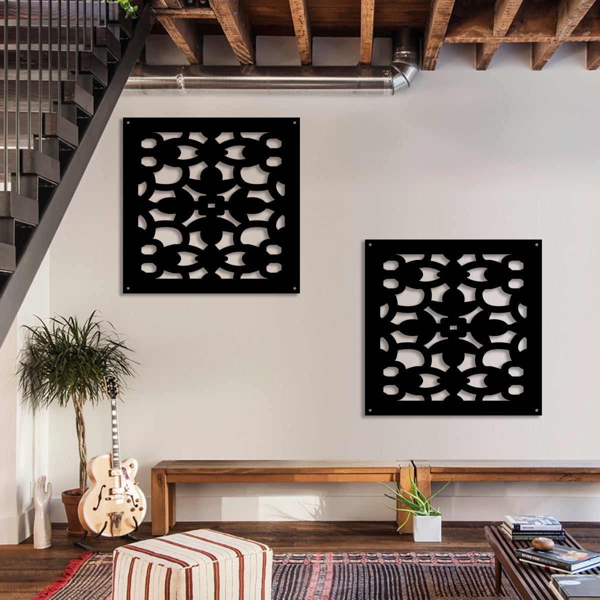 ANCHORAGE - Pannello in PVC traforato - Parasole Misura: 98x98 cm, Colore: nero