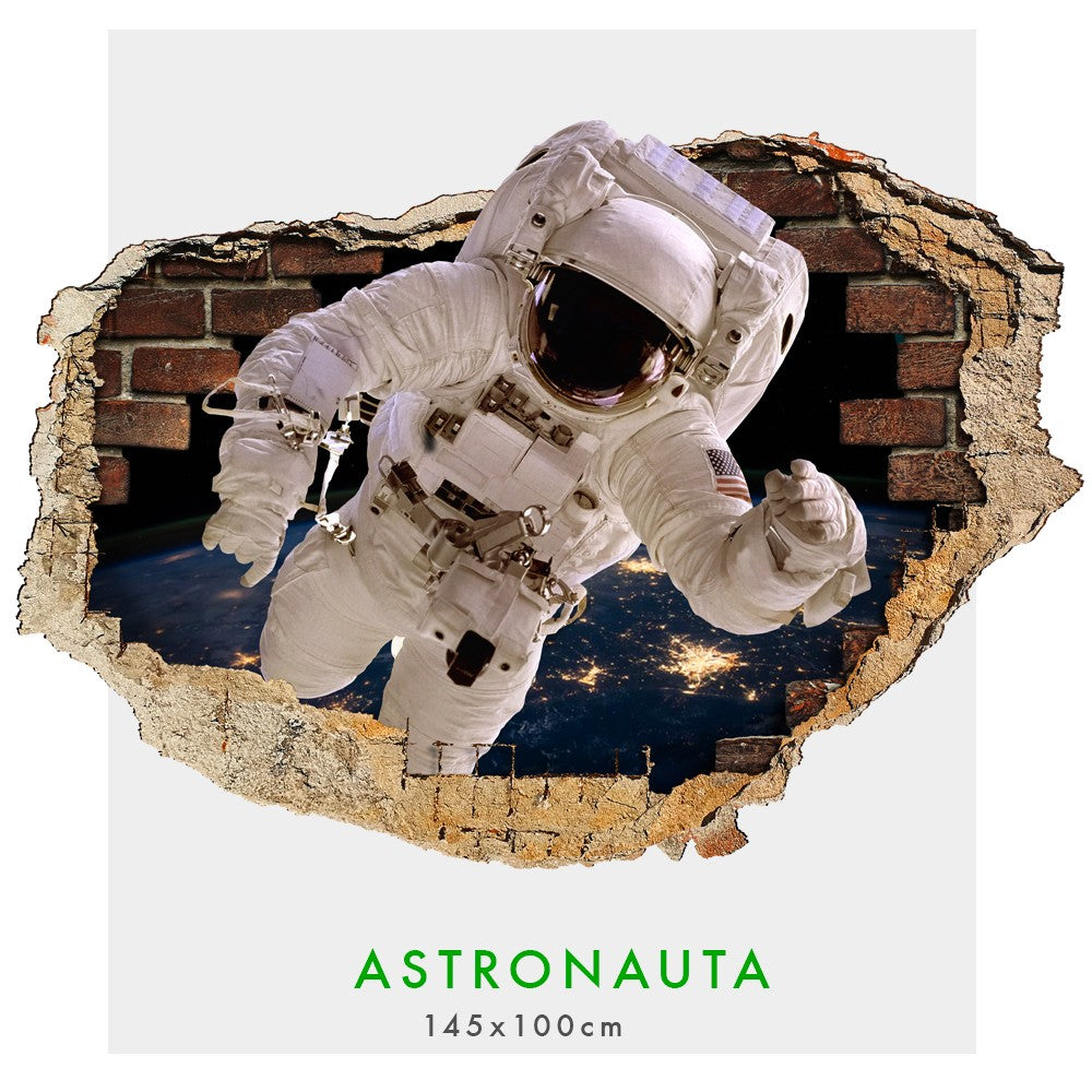 Image of ASTRONAUTA - Adesivi murali parete 3D wall sticker cameretta bimbi Misura: 150x100 cm