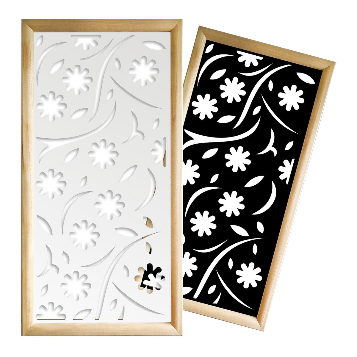 AUTUMN - Moduli Decorativi in Legno e PVC Colore: nero, Misura: 47x94 cm