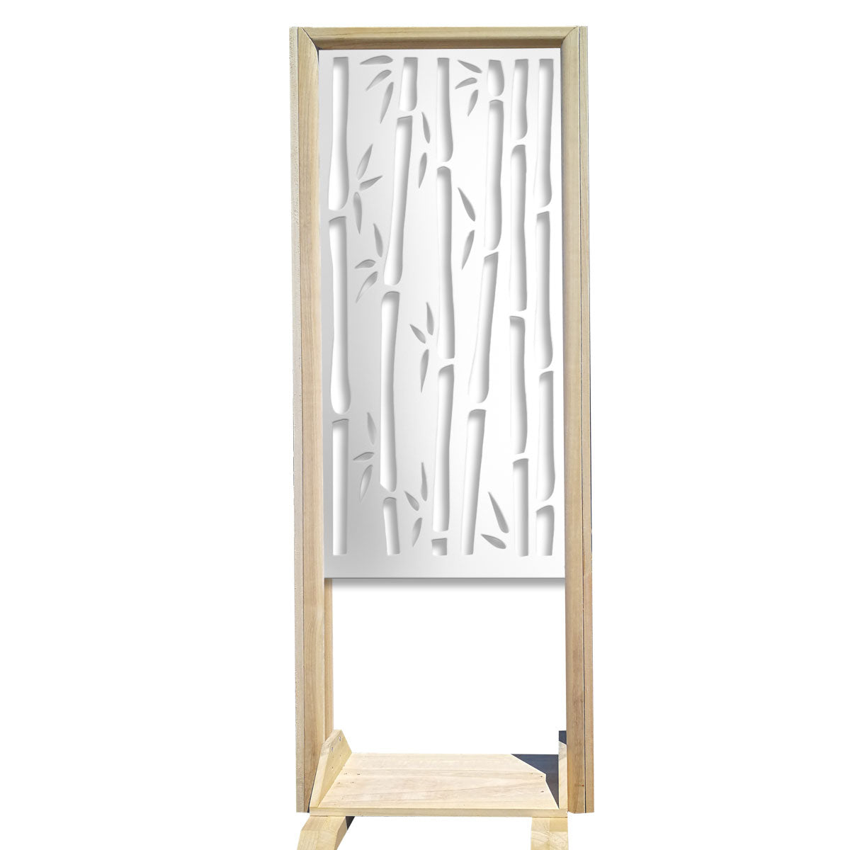Image of BAMBU - Separè - Paravento modulabile - 70x190cm - in Legno e PVC Colore: bianco