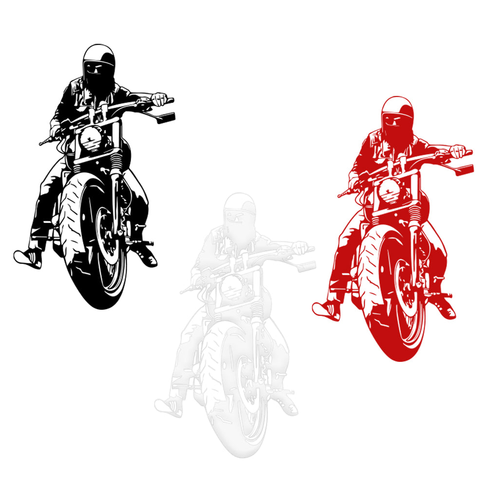 Image of BIKER - Adesivo murale wall sticker in vinile 55x90 cm Colore: nero