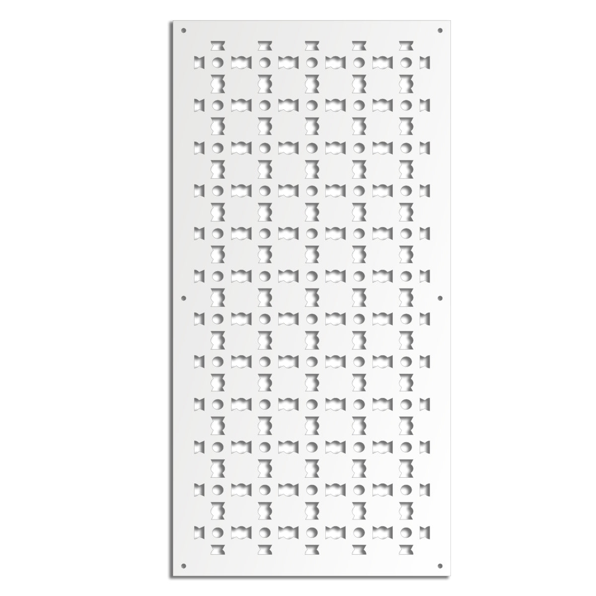 BISCUIT - Pannello in PVC traforato - Parasole Colore: bianco, Misura: 73x148 cm