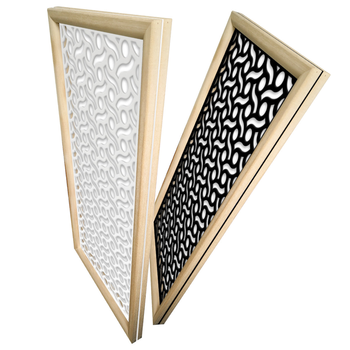 BODIES - Moduli Decorativi in Legno e PVC Colore: nero, Misura: 73x148 cm
