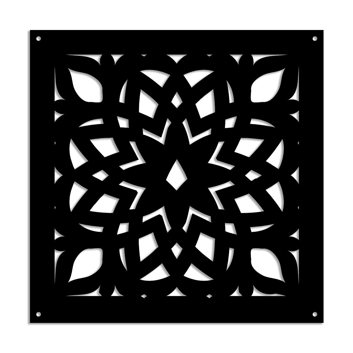 BOLERO - Pannello in PVC traforato - Parasole Misura: 73x73 cm, Colore: nero