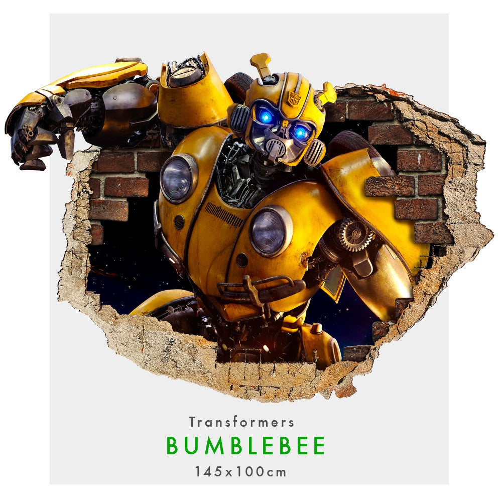 Image of Bumblebee - Adesivi murali parete 3D wall sticker cameretta bimbi Misura: 150x100 cm