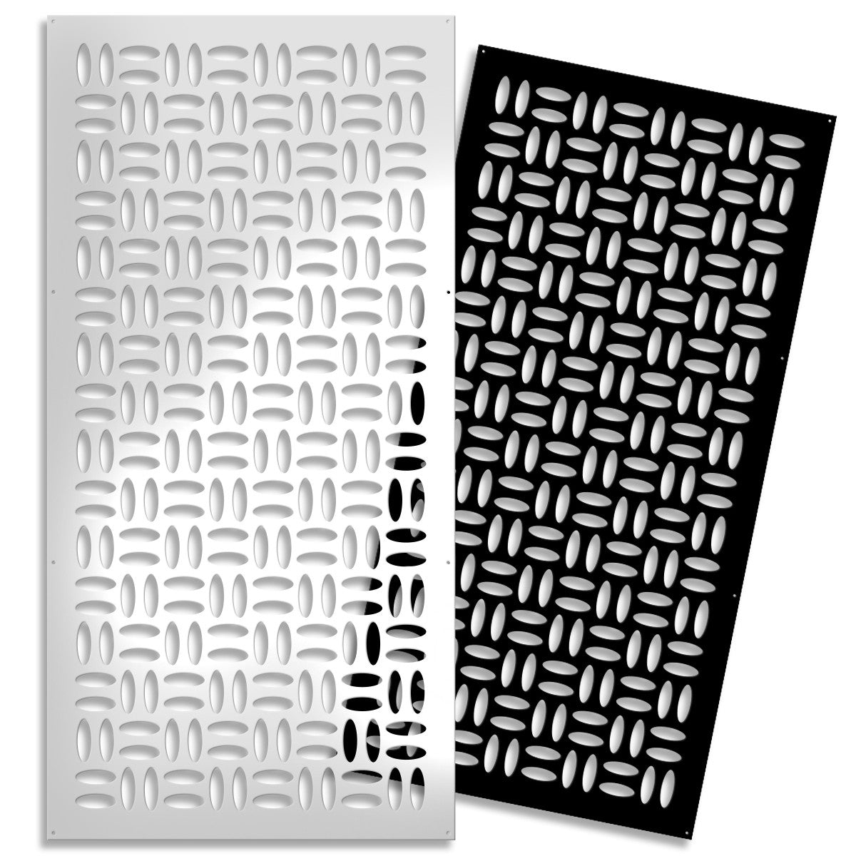 CHIPS - Pannello in PVC traforato - Parasole Misura: 47x94 cm, Colore: nero