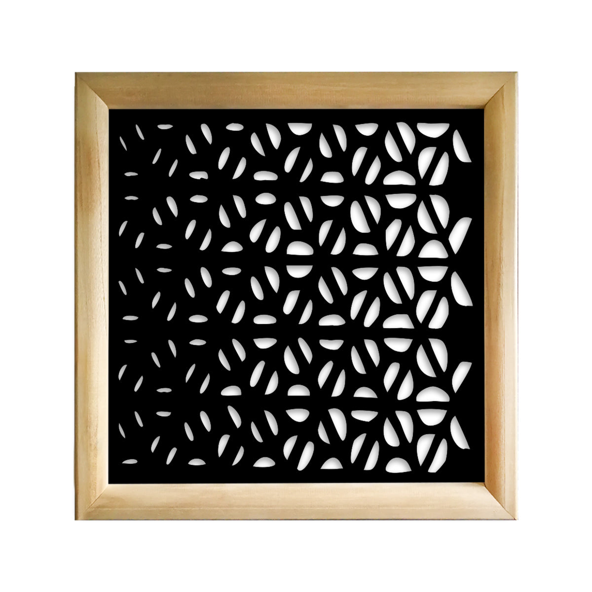 COFFEE - Moduli Decorativi in Legno e PVC Misura: 48x48 cm, Colore: nero