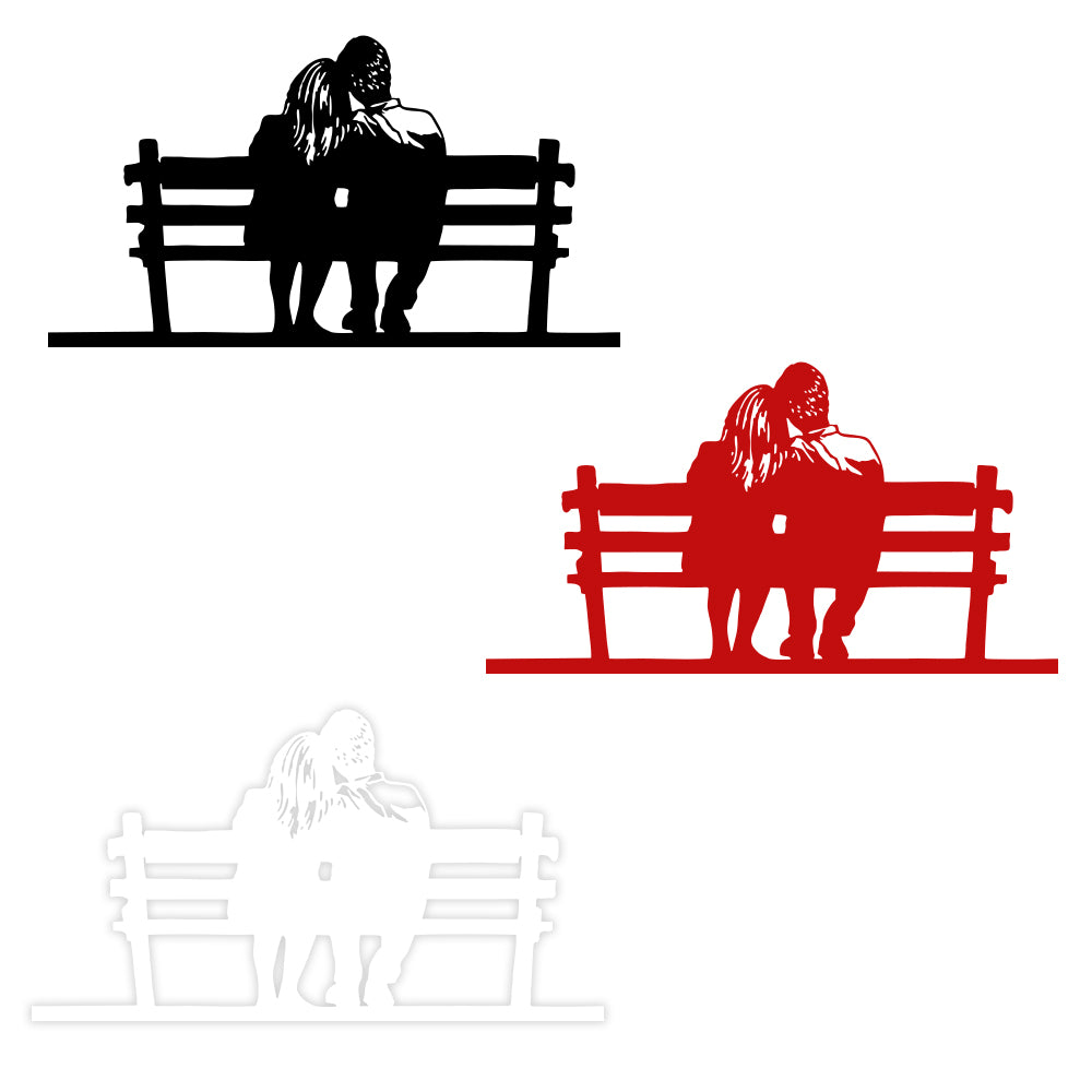 Image of COUPLE - Adesivo murale wall sticker in vinile 55x100 cm Colore: nero