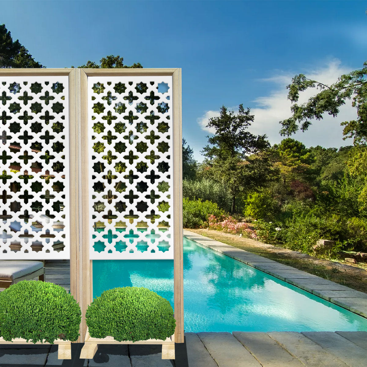 CROSS - Separè - Paravento modulabile - 70x190cm - in Legno e PVC Colore: bianco