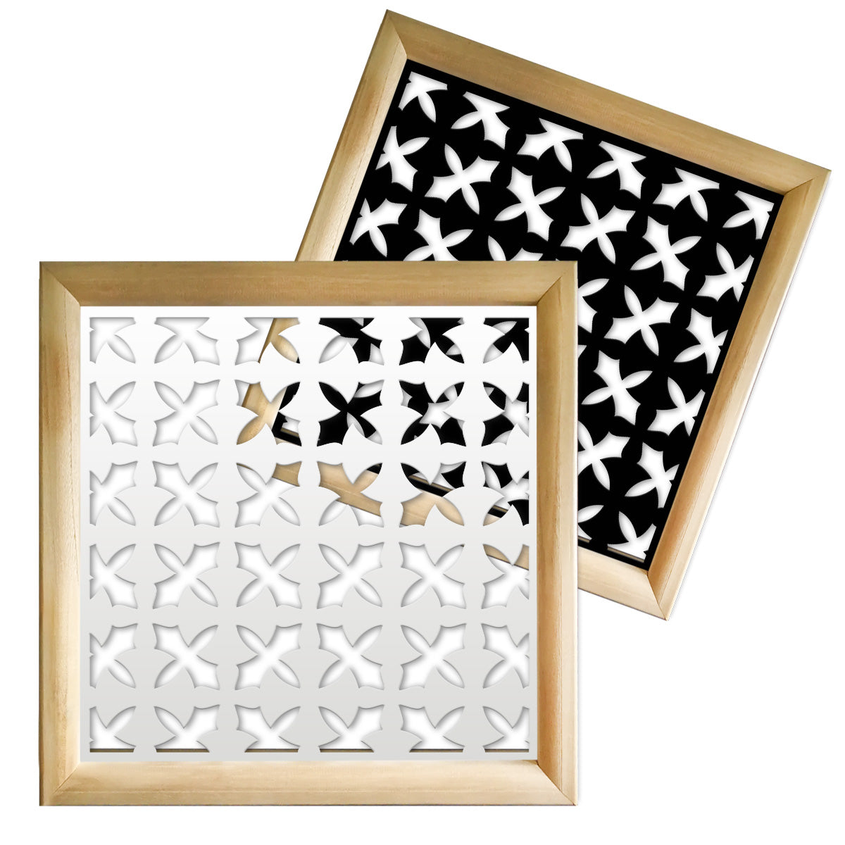 CRUSADES - Moduli Decorativi in Legno e PVC Colore: nero, Misura: 48x48 cm