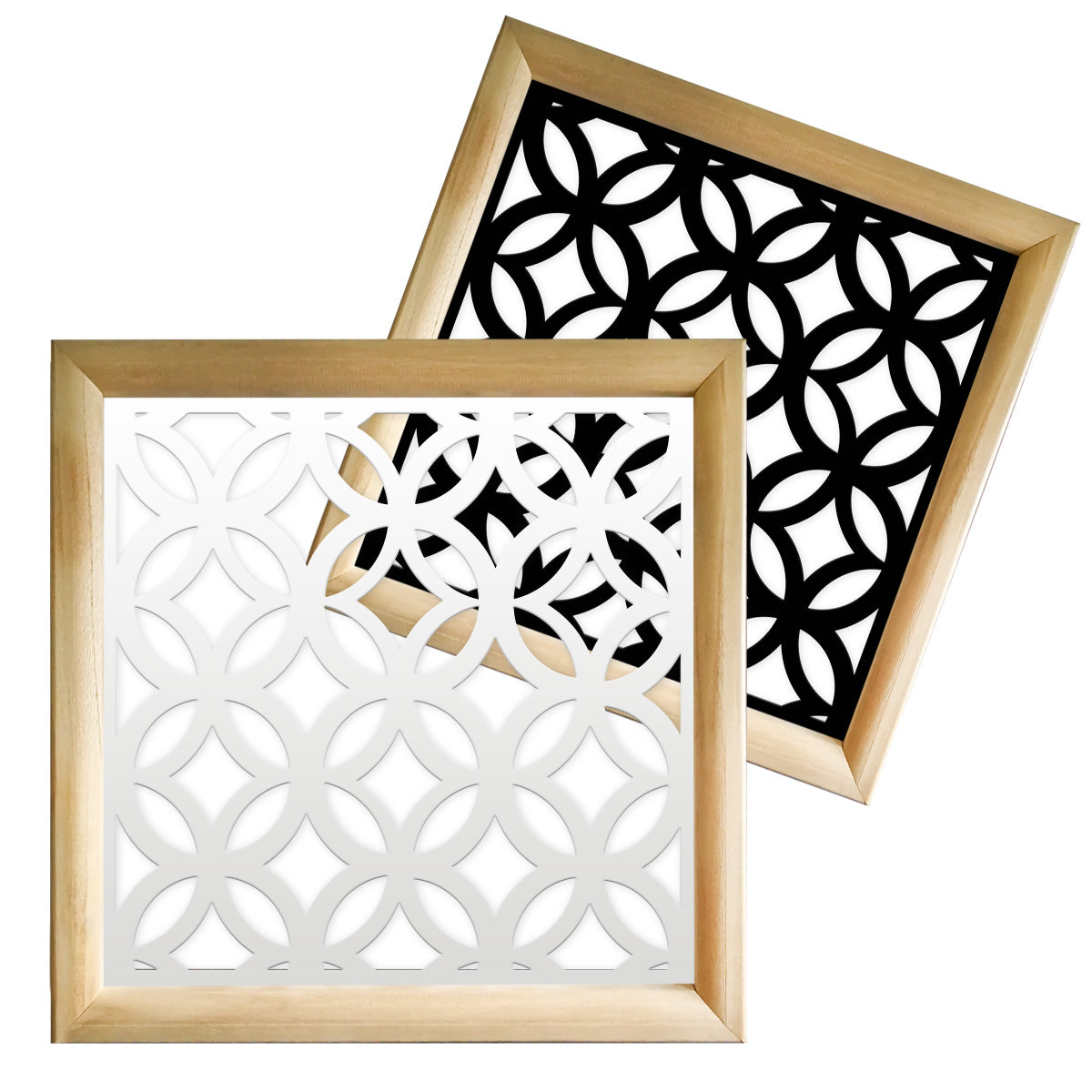 ECLECTIC - Moduli Decorativi in Legno e PVC Colore: bianco, Misura: 98x98 cm