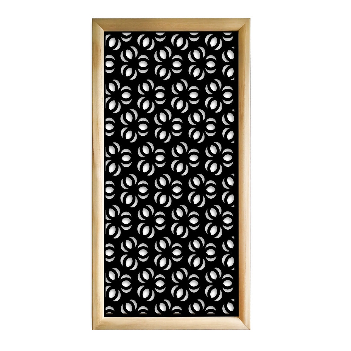 ELLISSE - Moduli Decorativi in Legno e PVC Misura: 73x148 cm, Colore: nero
