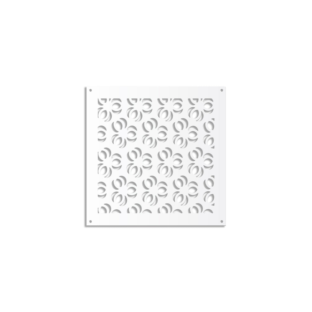 ELLISSE - Pannello in PVC traforato - Parasole Misura: 73x73 cm, Colore: bianco