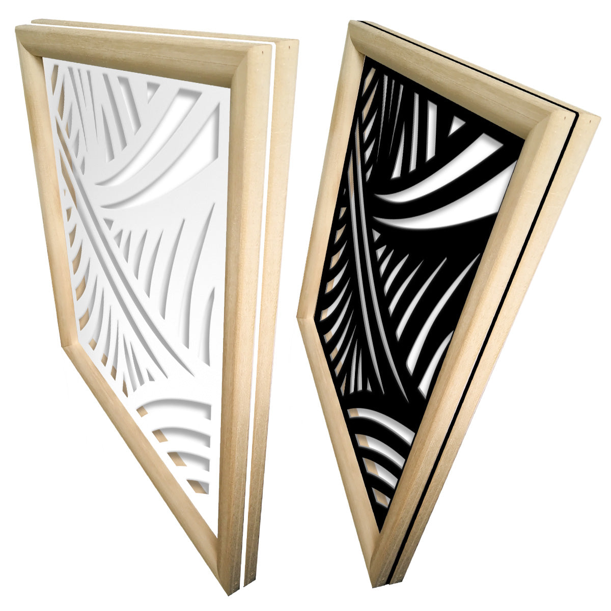 FASCE - Moduli Decorativi in Legno e PVC Colore: nero, Misura: 98x98 cm