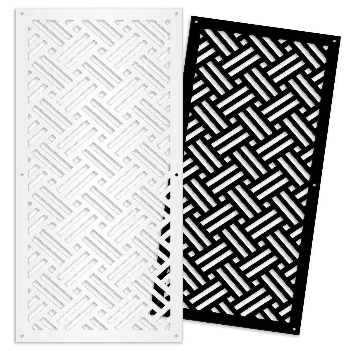 FILOTTO - Pannello in PVC traforato - Parasole Misura: 50x150 cm, Colore: bianco